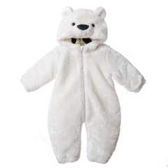 Плюшевый комбинезон Белый медведь (осень-зима) 4 размера